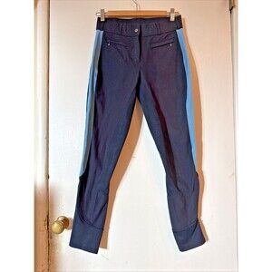 Dover Saddlery Riding Breeches Pants Full Seat Leather Navy/Blue | Size 28